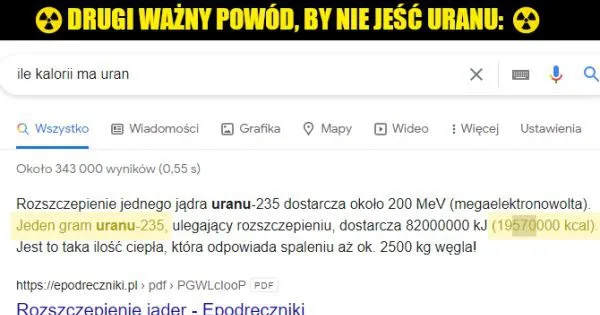 Zdjęcie Ile kcal ma uran? Niezwykła wartość energetyczna paliwa jądrowego