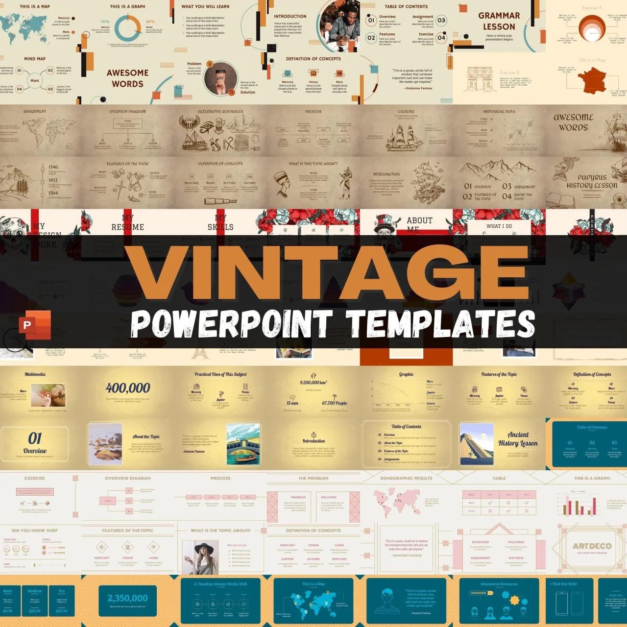 Zdjęcie Najlepsze retro ppt templates: darmowe i premium szablony do prezentacji