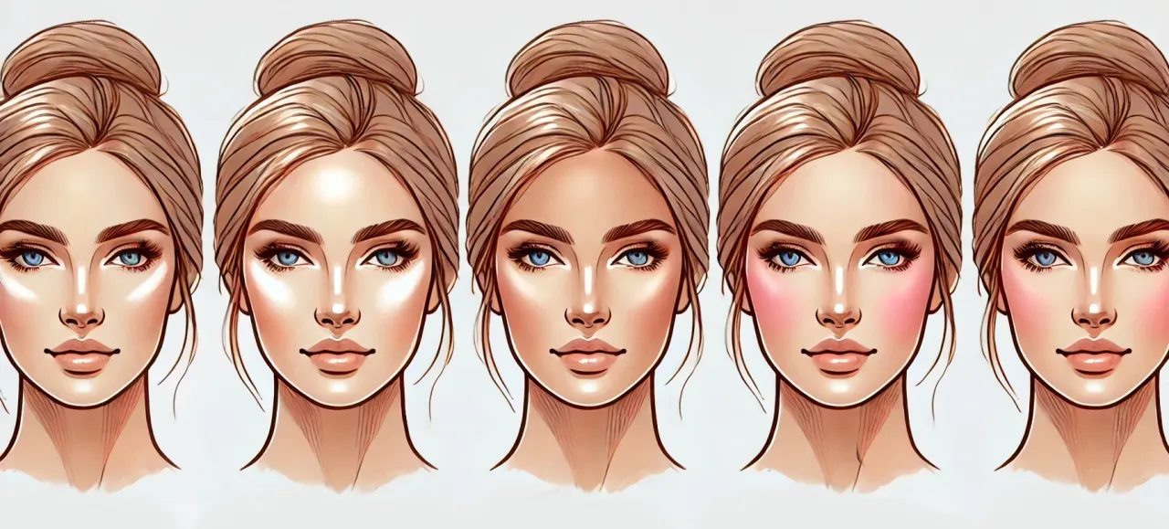 gdzie nakładać rozświetlacz na twarz schemat