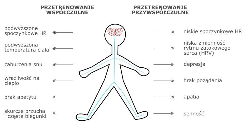 objawy przetrenowania w sporcie infografika