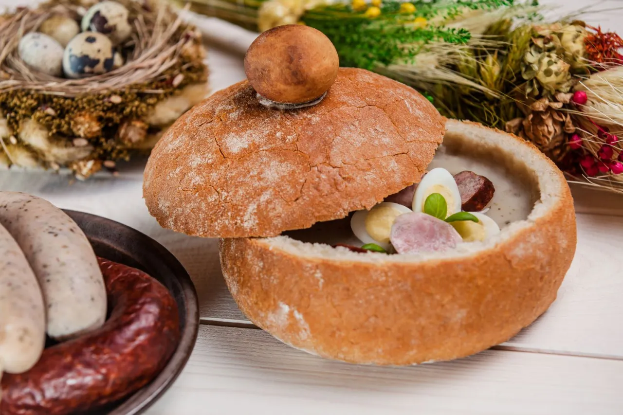 Tradycyjny polski obiad stół