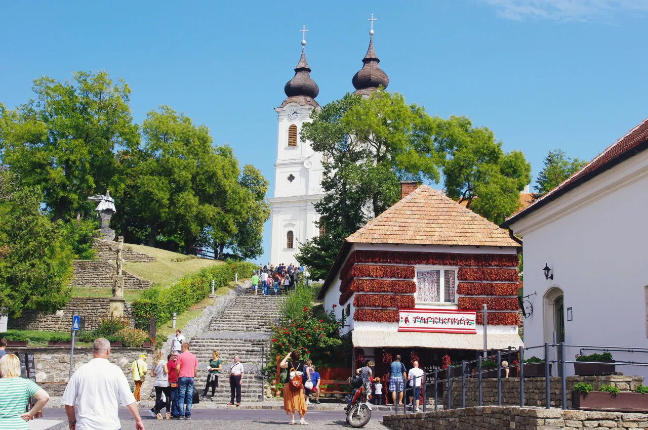 Tihany lawenda opactwo Balaton panorama