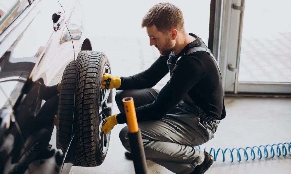 Wymiana opon w profesjonalnym warsztacie samochodowym