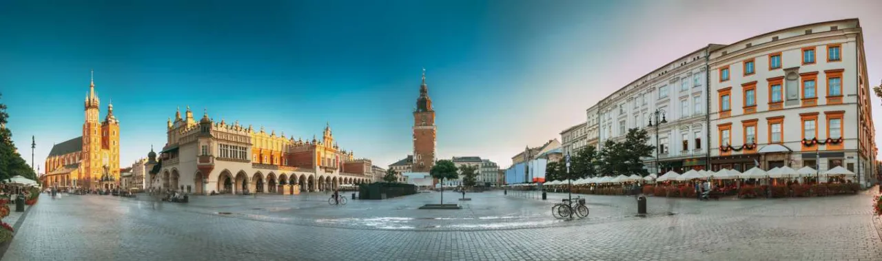 Kraków panorama Rynek Główny Sukiennice