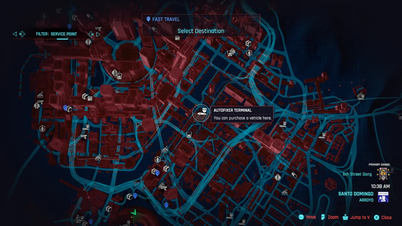 Cyberpunk 2077 mapa Autofixer