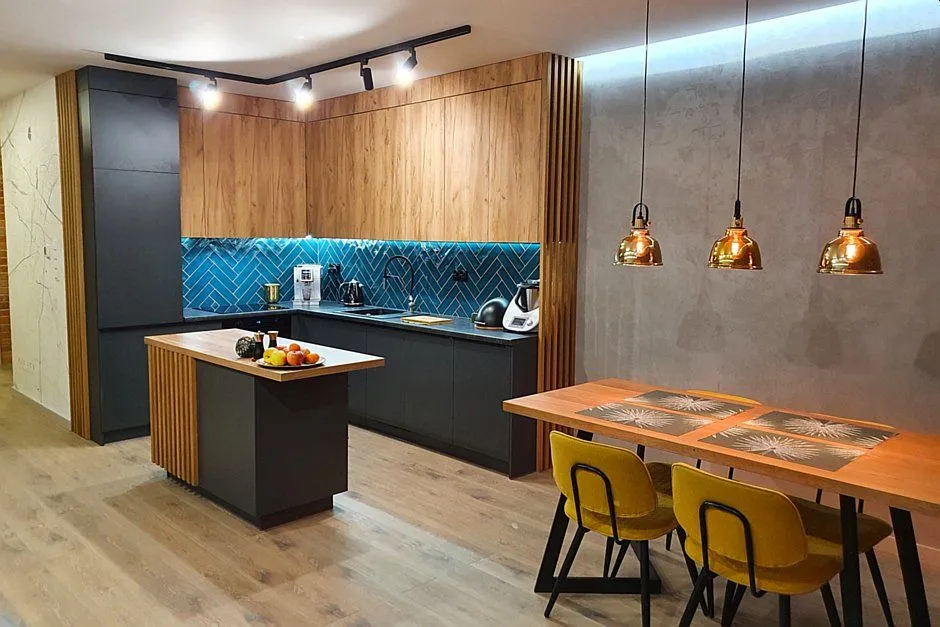 nowoczesne wykończenia ścian w kuchni