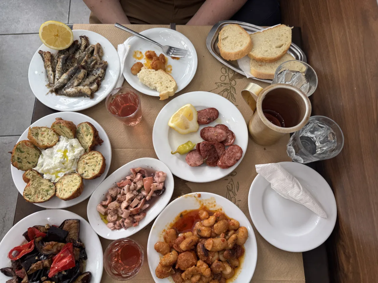 Greckie jedzenie Ateny różnorodność