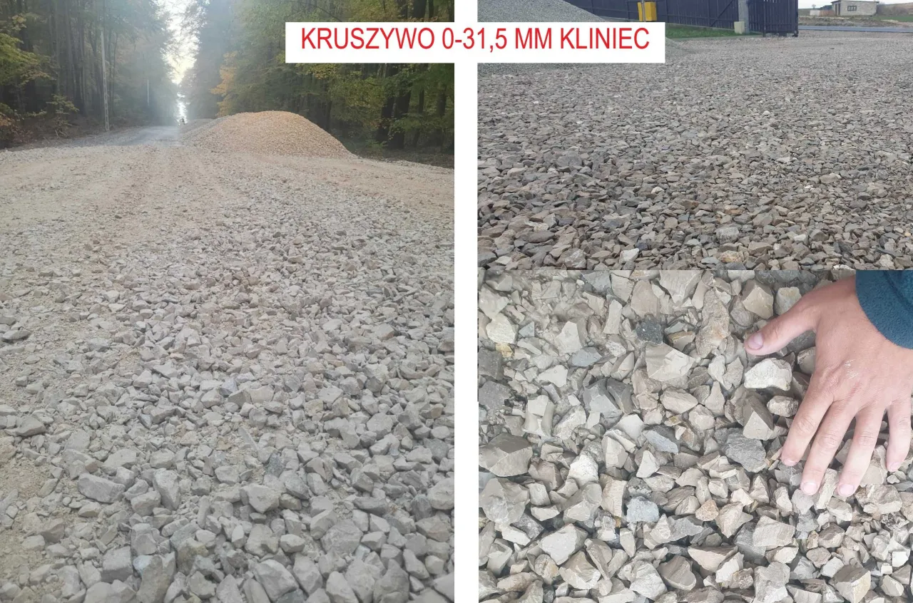 kliniec i tłuczeń por&oacute;wnanie frakcji