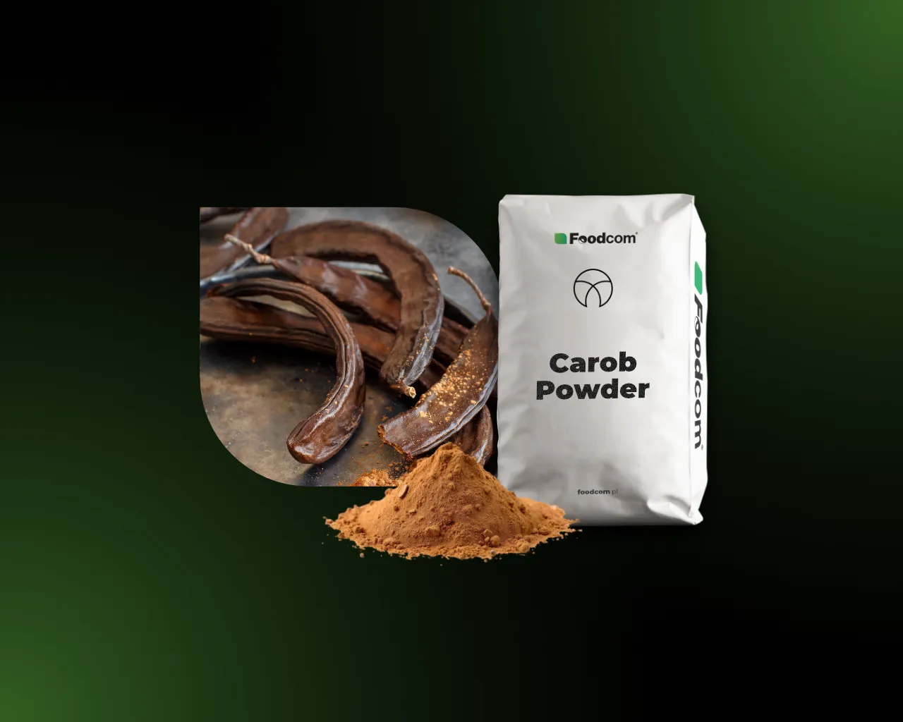 mączka karobowa, karob w proszku