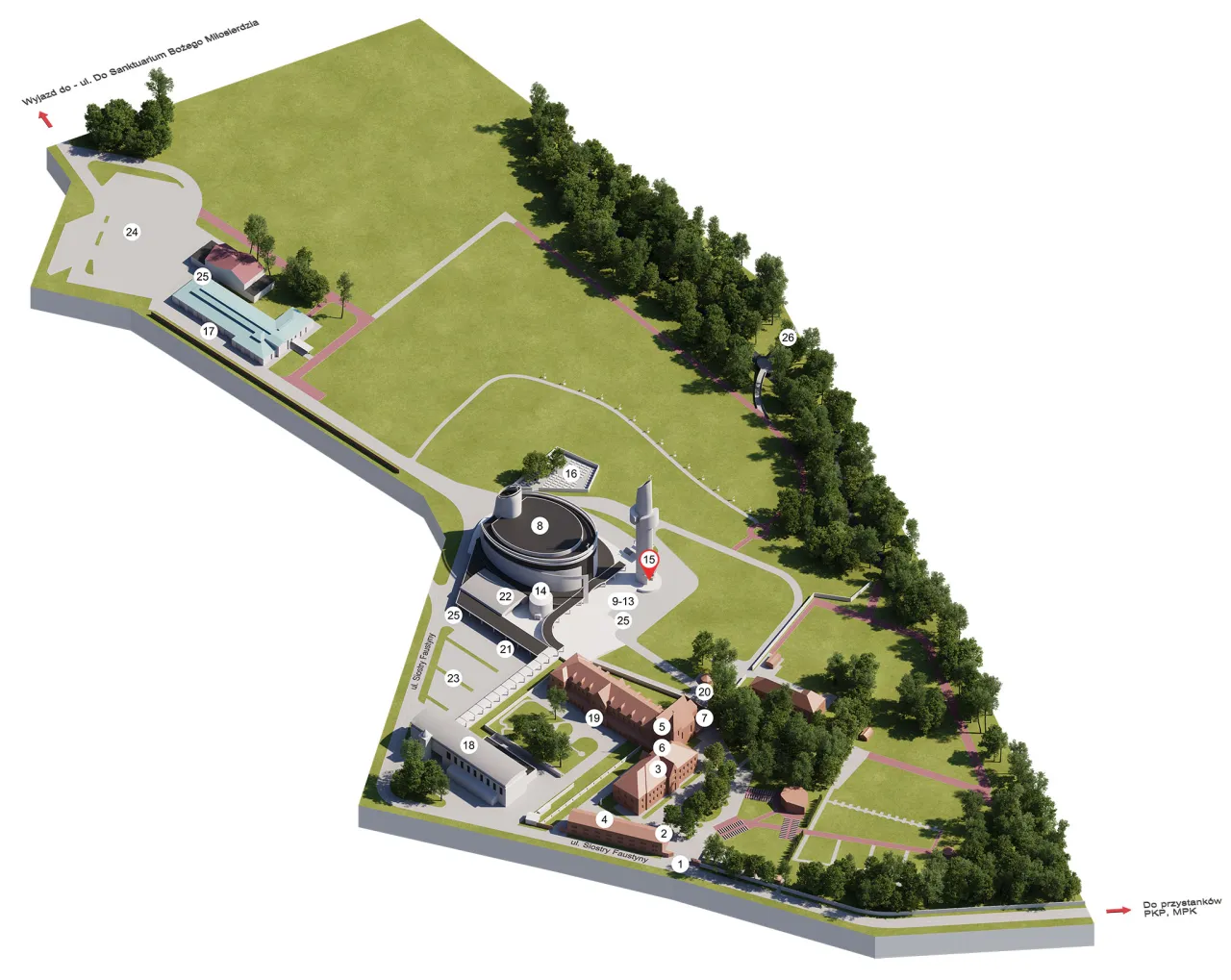 Wieża widokowa Łagiewniki panorama