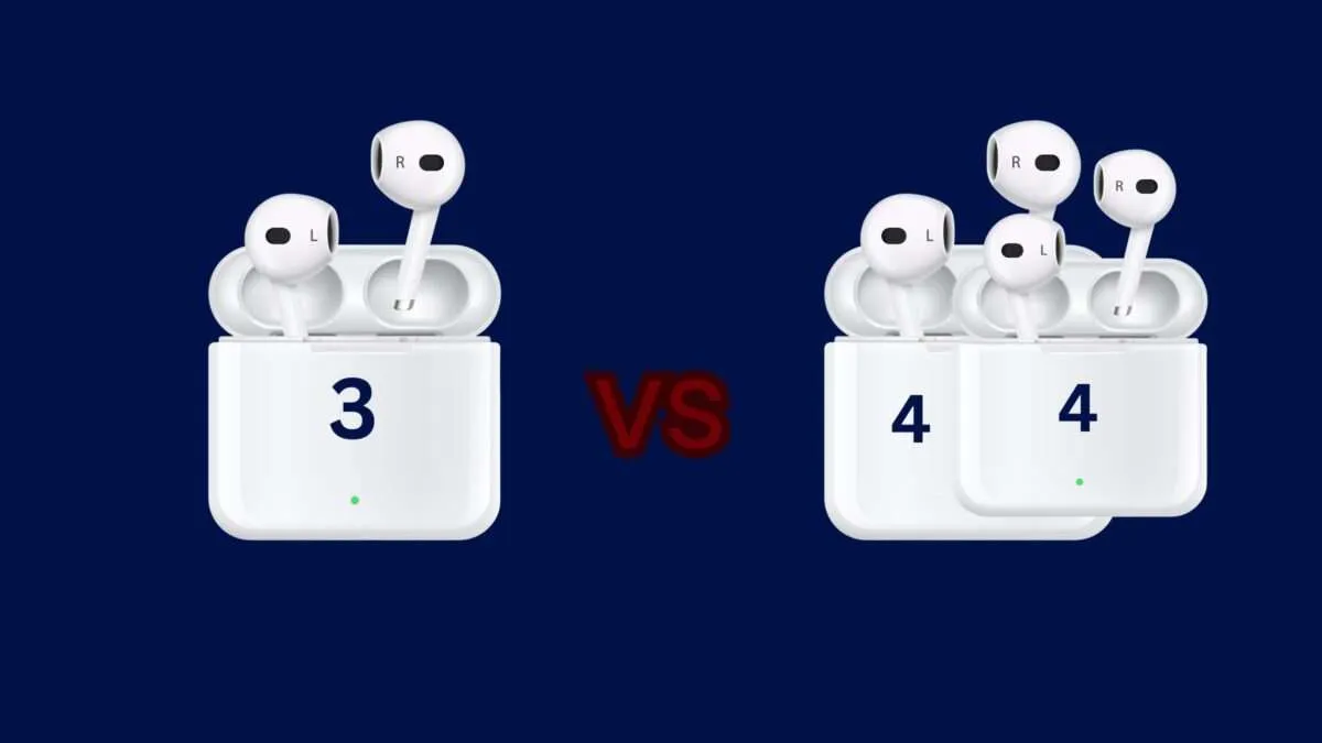 Vergleichstabelle AirPods 4 vs AirPods Pro 3