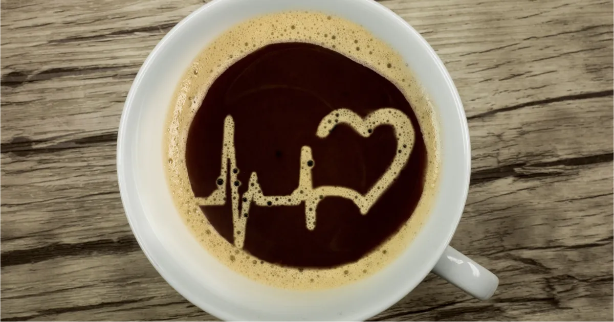 wpływ kofeiny na serce grafika