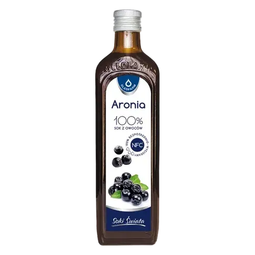 r&oacute;żne rodzaje soku z aronii opakowania