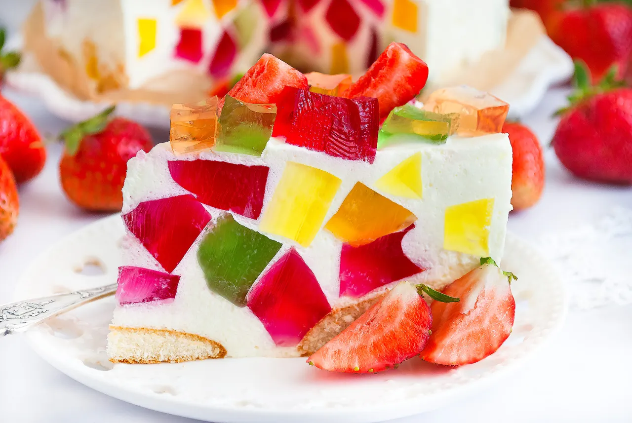 galaretka 3D z sernikiem na zimno