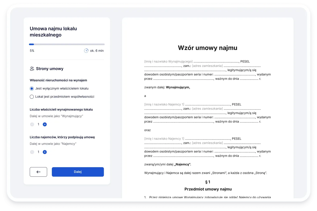 wzór podania o wynajem mieszkania