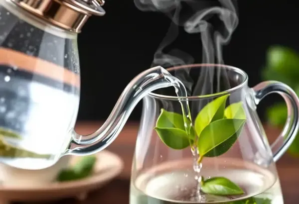 filtrowana woda do herbaty i dzbanek