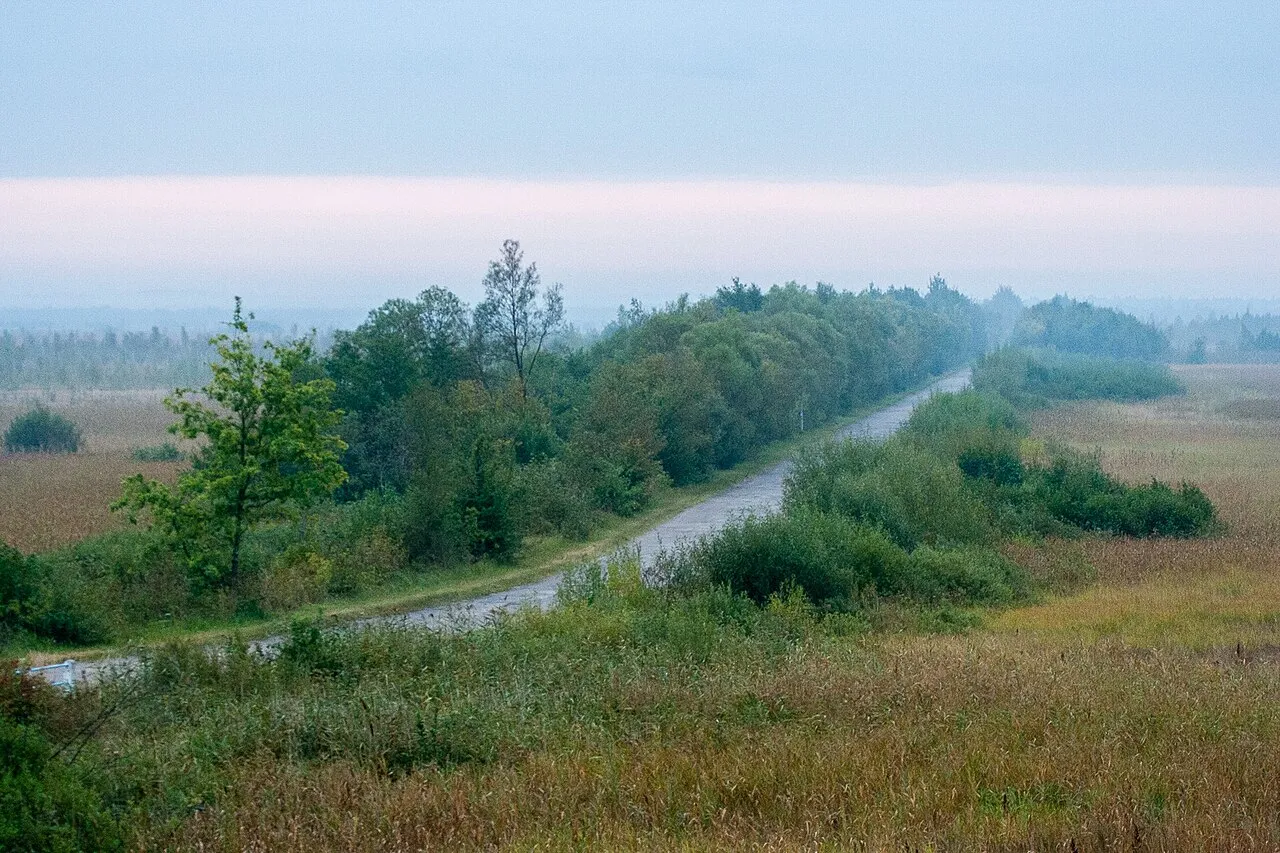 Carska Droga motocykl, bagna Biebrzański Park Narodowy
