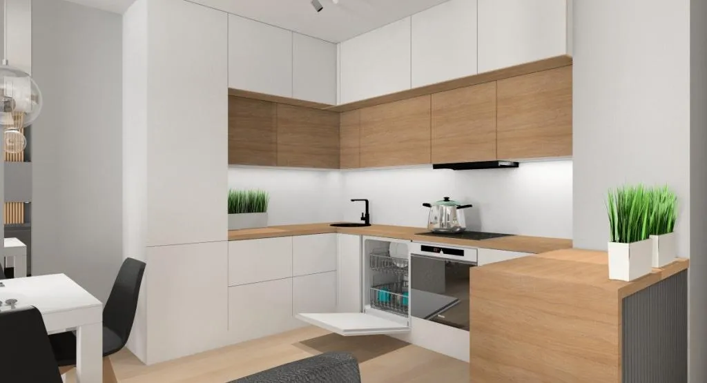 aranżacja małego aneksu kuchennego 30m2