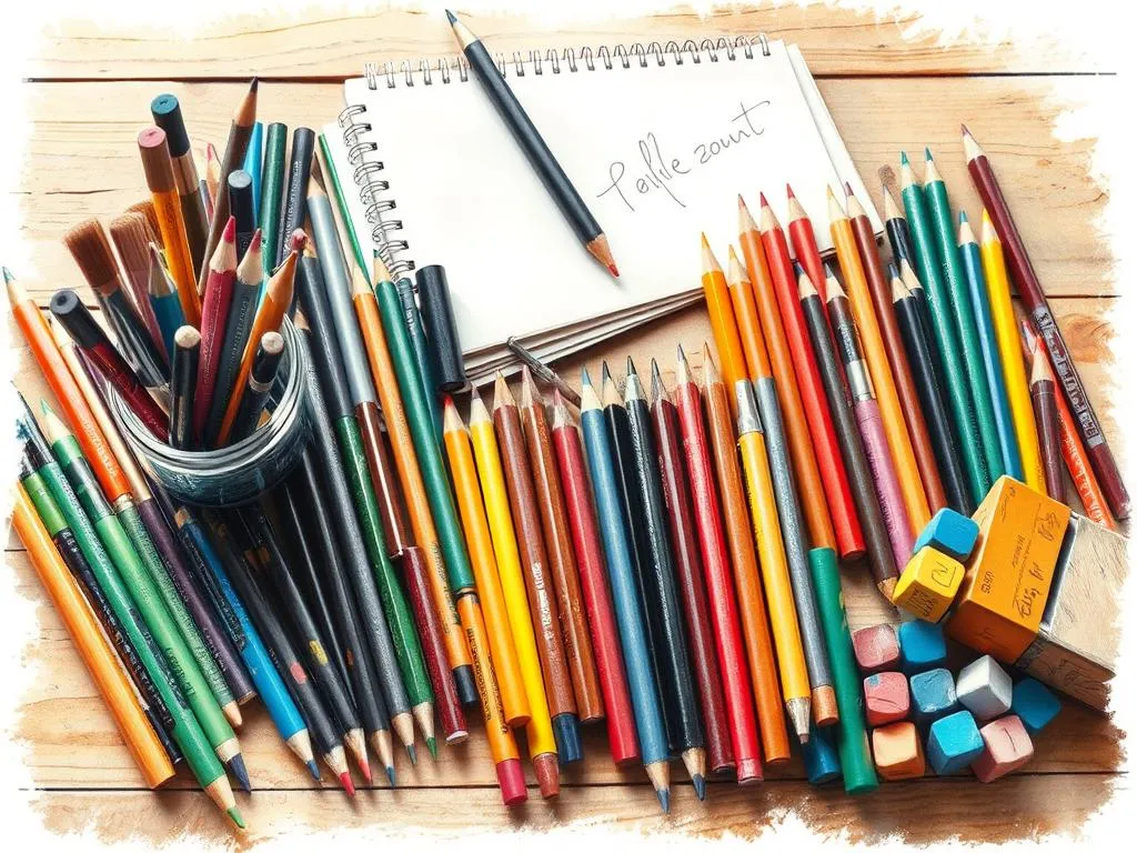 Bleistift Zeichenmaterialien einfach
