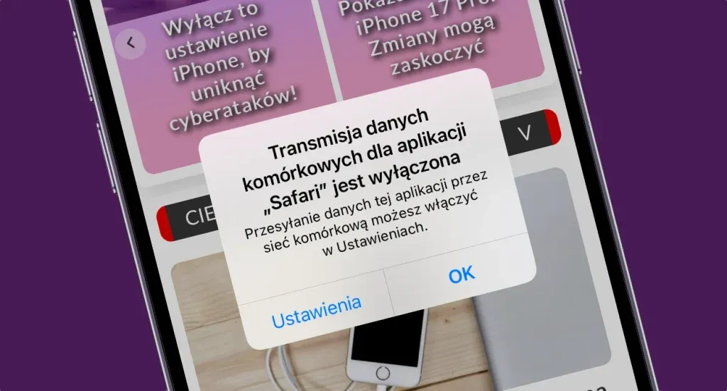 Blokowanie internetu aplikacjom iPhone iOS