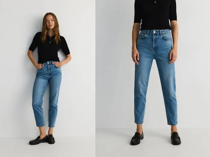 spodnie mom fit na r&oacute;żnych sylwetkach
