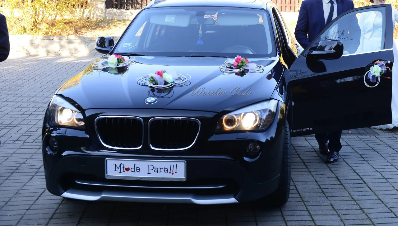 personalizowana tablica rejestracyjna Młoda Para na samochodzie