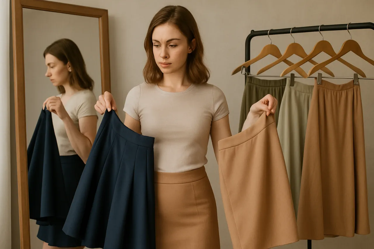 spódnice dla figury jabłko fasony