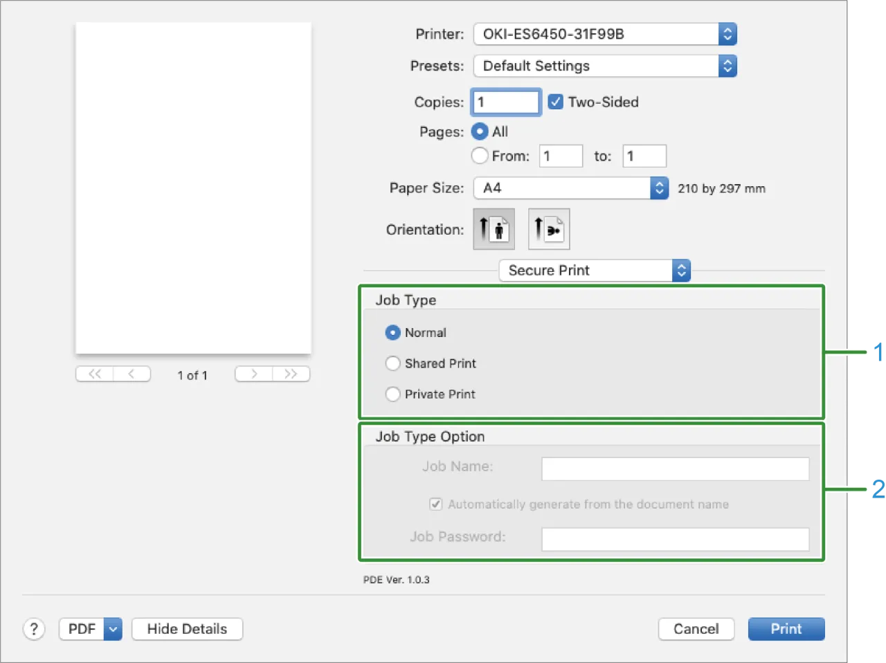 Historia wydruk&oacute;w powody kontrola