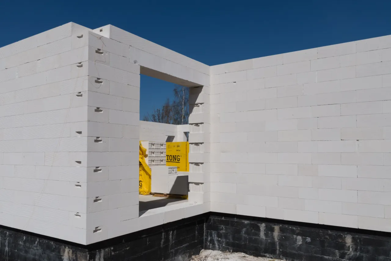 Ytong ściana z tynkiem zewnętrznym