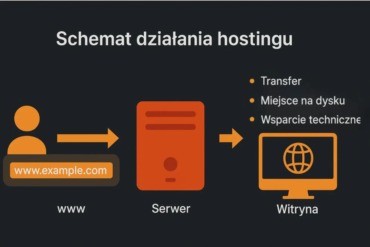 rodzaje hostingu infografika