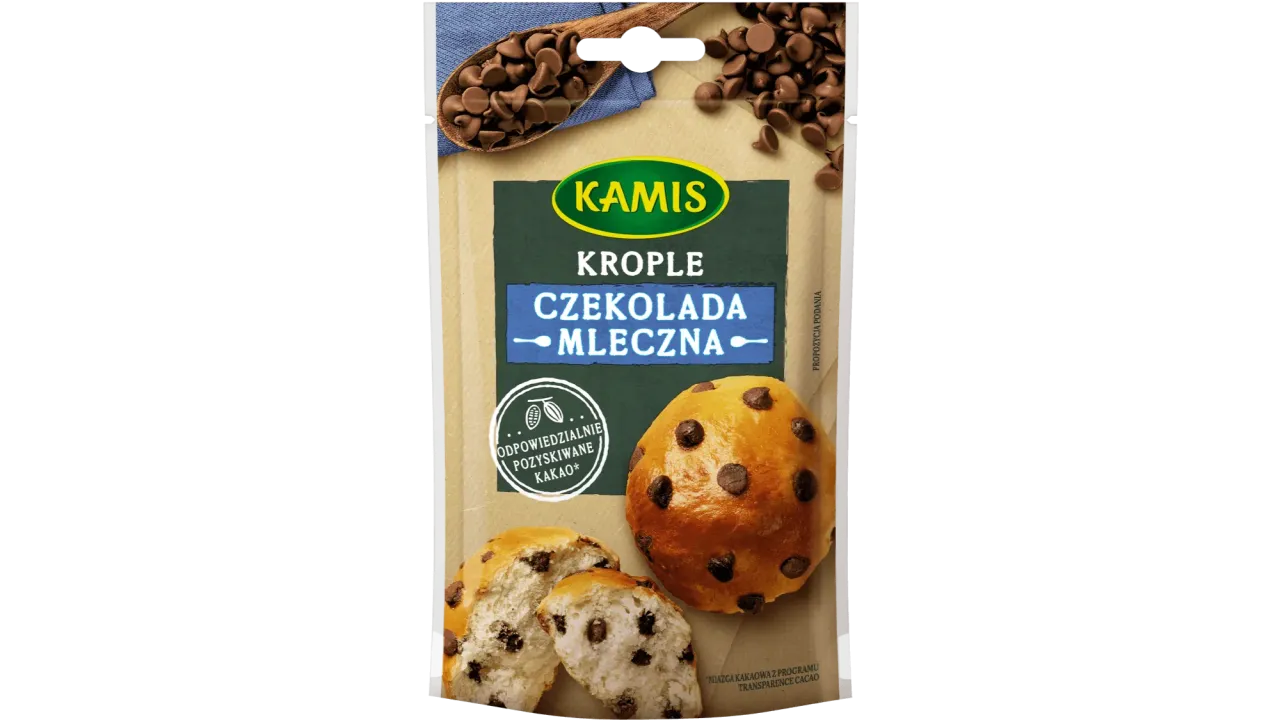 kropelki czekoladowe różne rodzaje opakowania