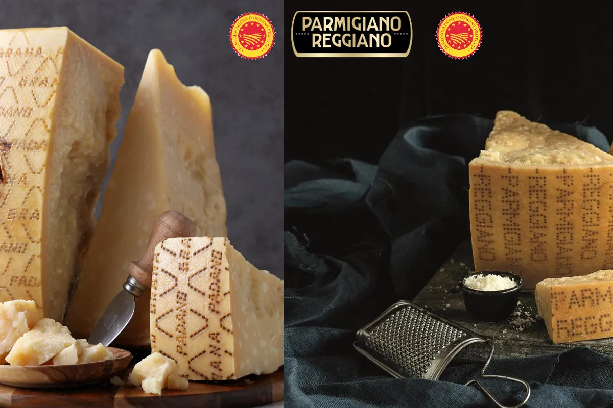 Porównanie tekstury Parmigiano Reggiano i Grana Padano