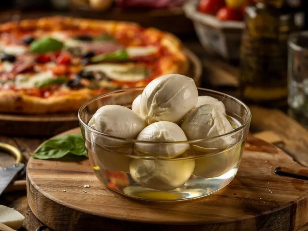 mozzarella w zalewie odsączanie osuszanie