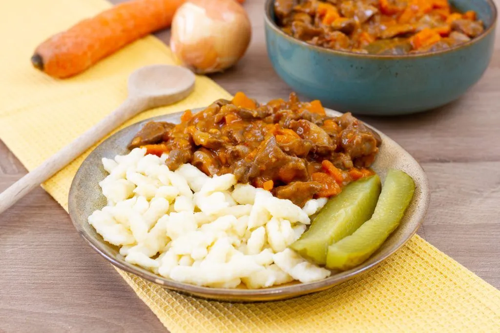 gulasz z żołądków drobiowych gotowy danie