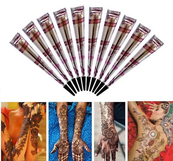 Naturalna henna w proszku i gotowe rożki