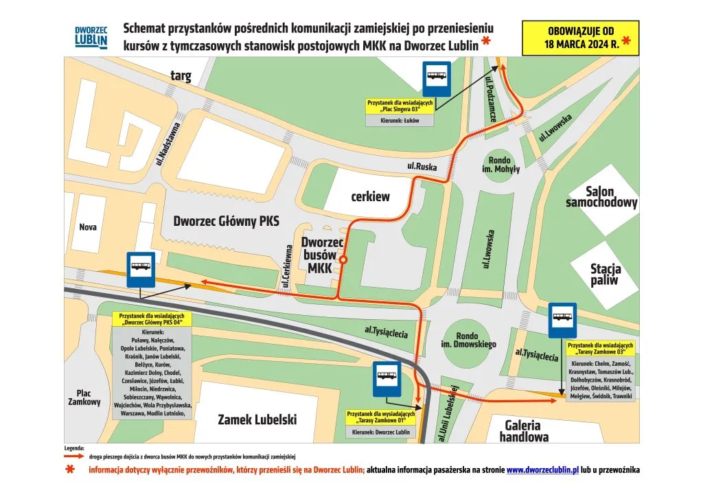 Dworzec Metropolitalny Lublin mapa