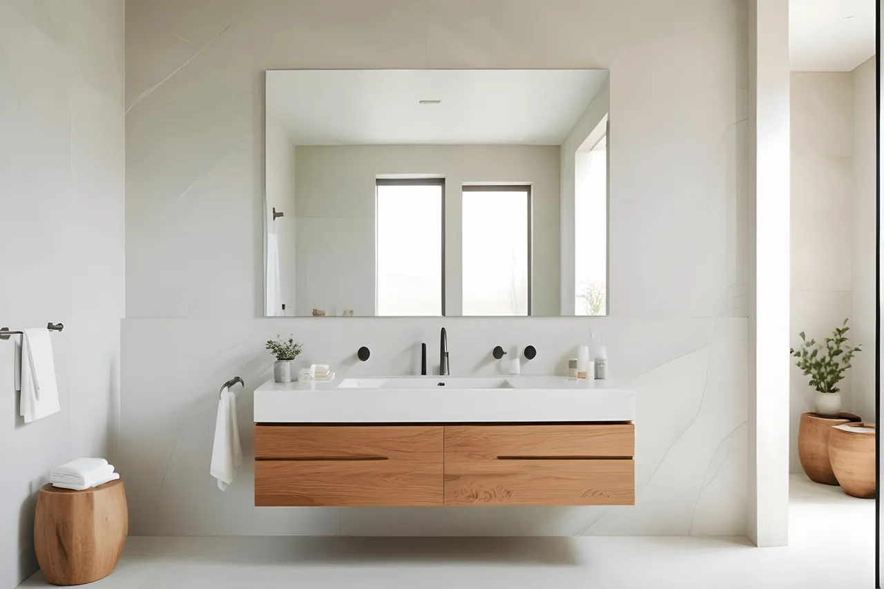 Schemat lustra we wnęce z zaznaczonym luzem montażowym