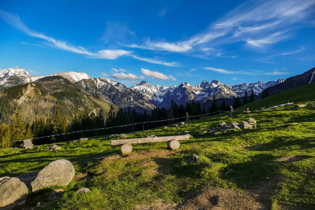 Rusinowa Polana widok Tatry