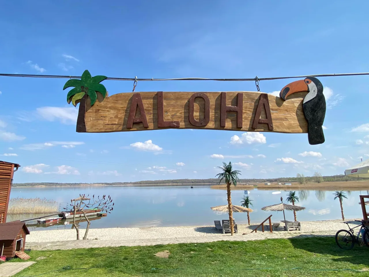 Jezioro Tarnobrzeskie z lotu ptaka