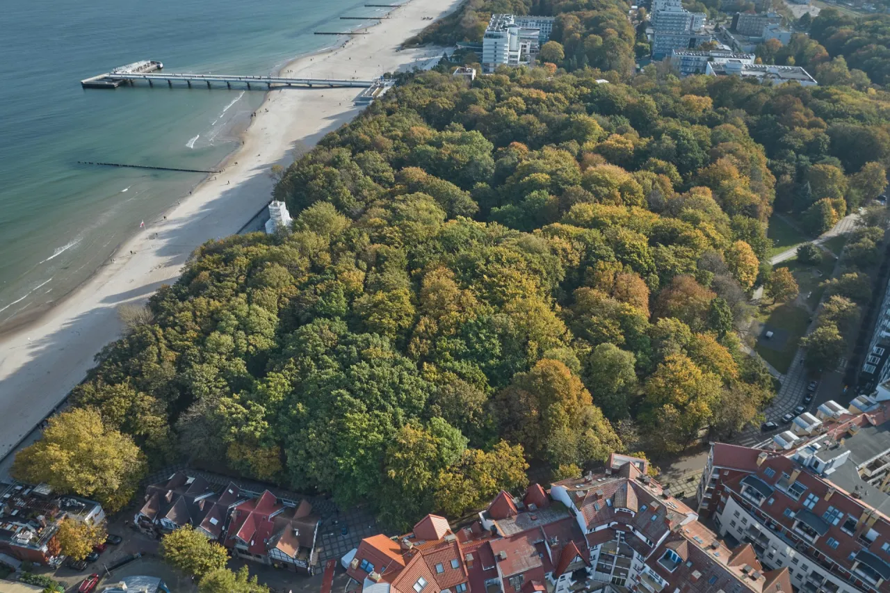 Park im. Stefana Żeromskiego Kołobrzeg ścieżki