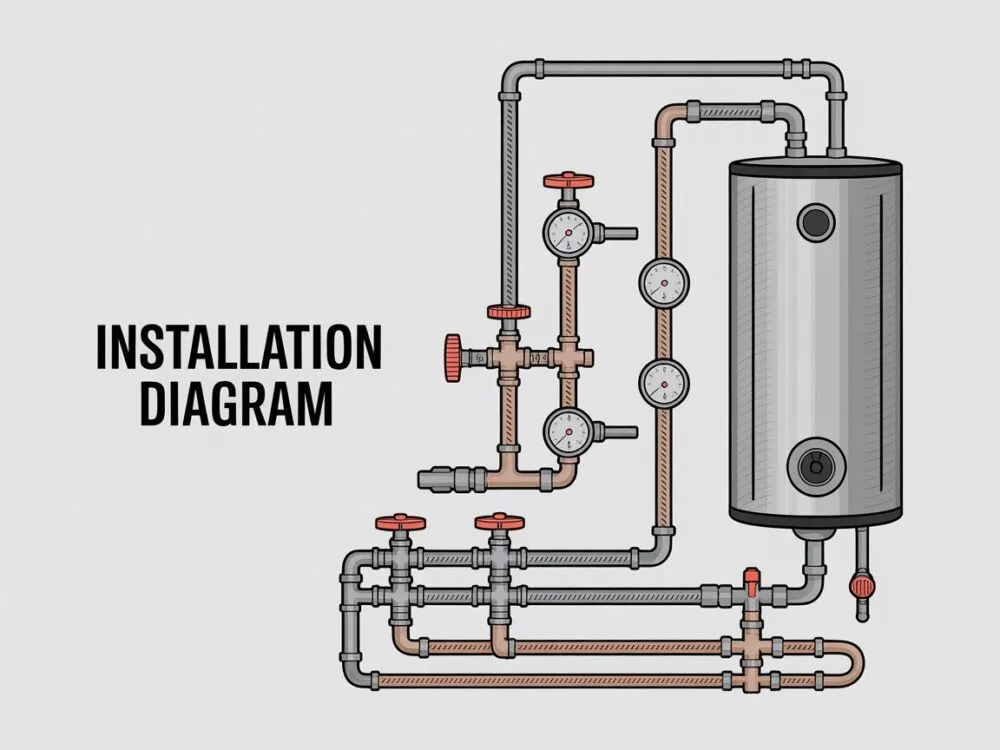błędy podłączenia bojlera z wężownicą schemat