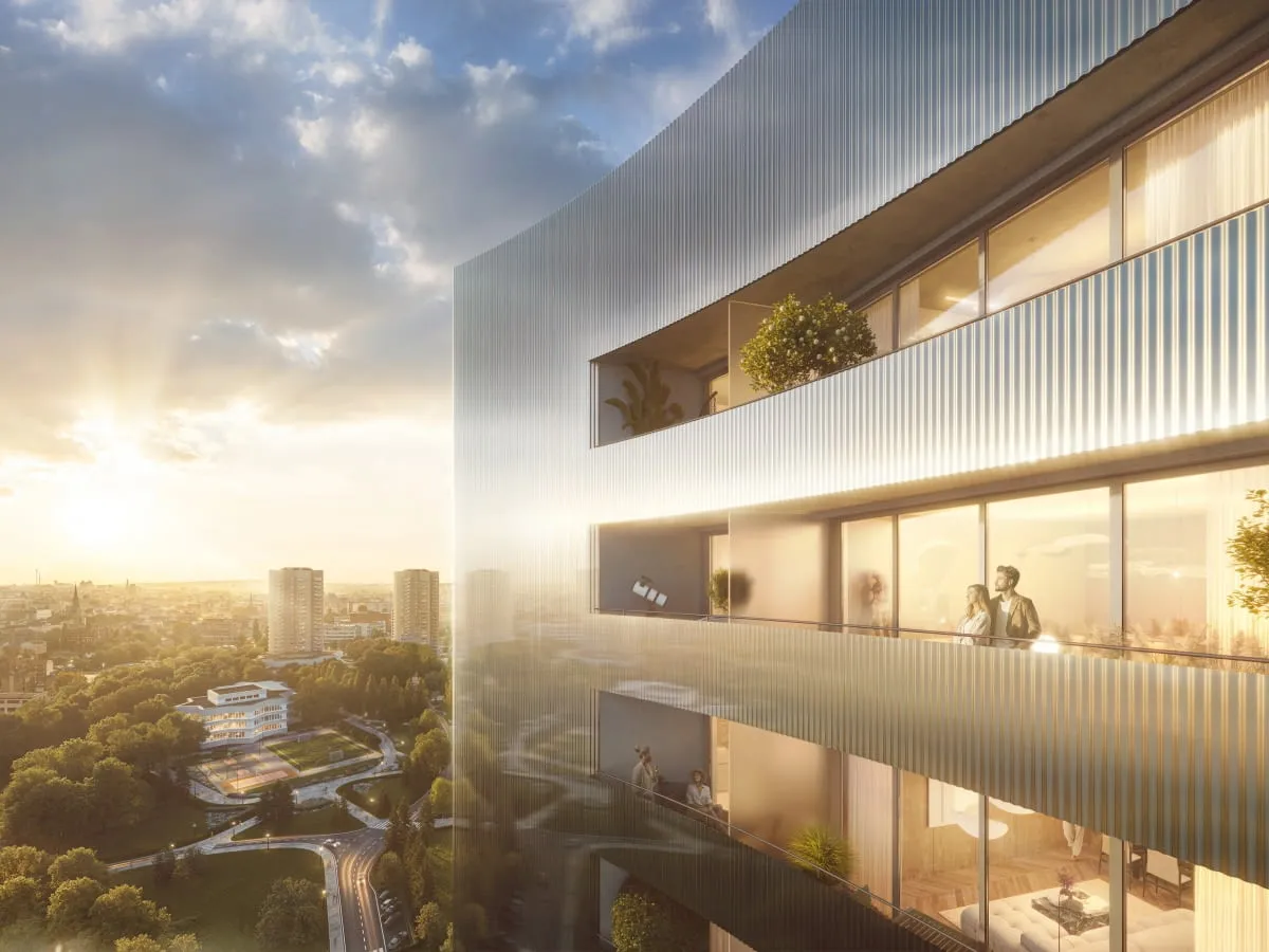 Osiedle Gwiazdy Katowice widok z lotu ptaka