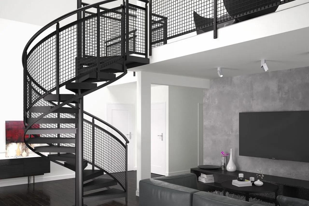 inspiracje schody na antresolę ze schowkami