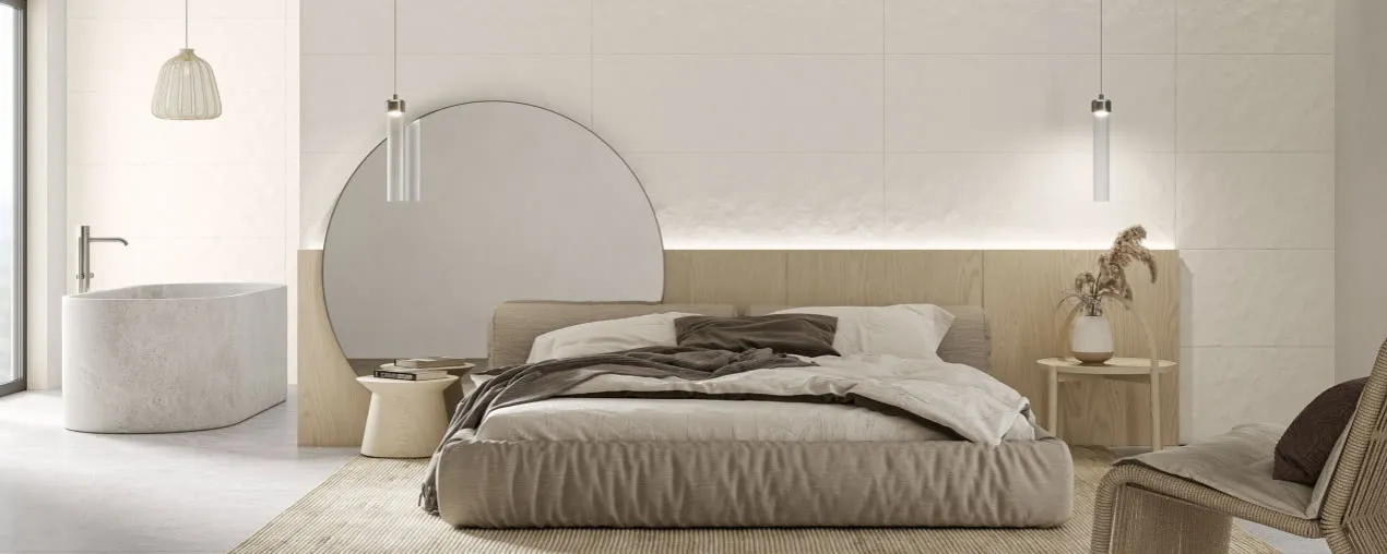 przytulna sypialnia tekstylia kolory oświetlenie