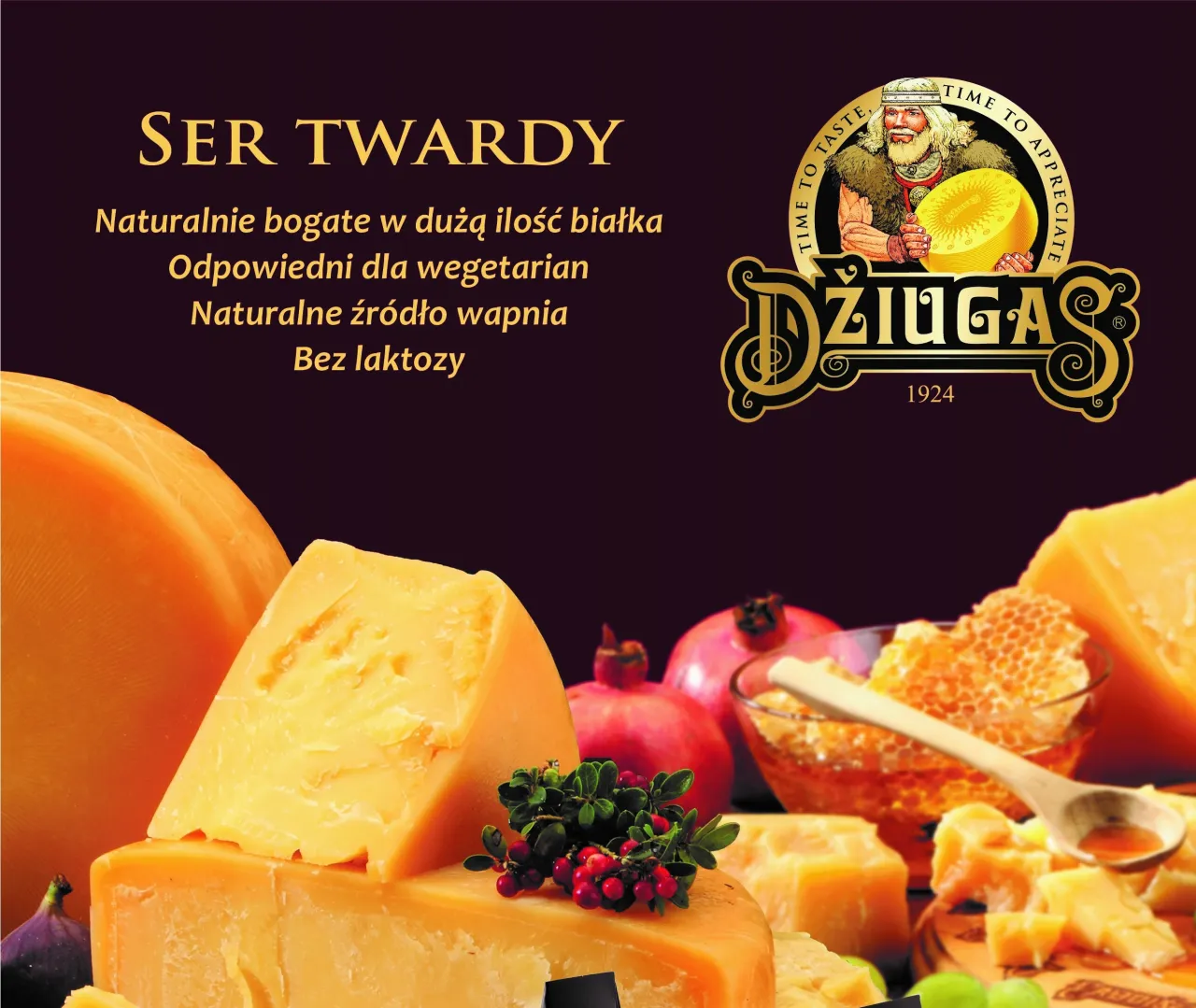 polskie sery długo dojrzewające Dziugas Bursztyn