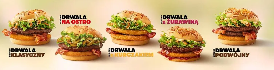 Burger Drwala McDonald's wszystkie rodzaje