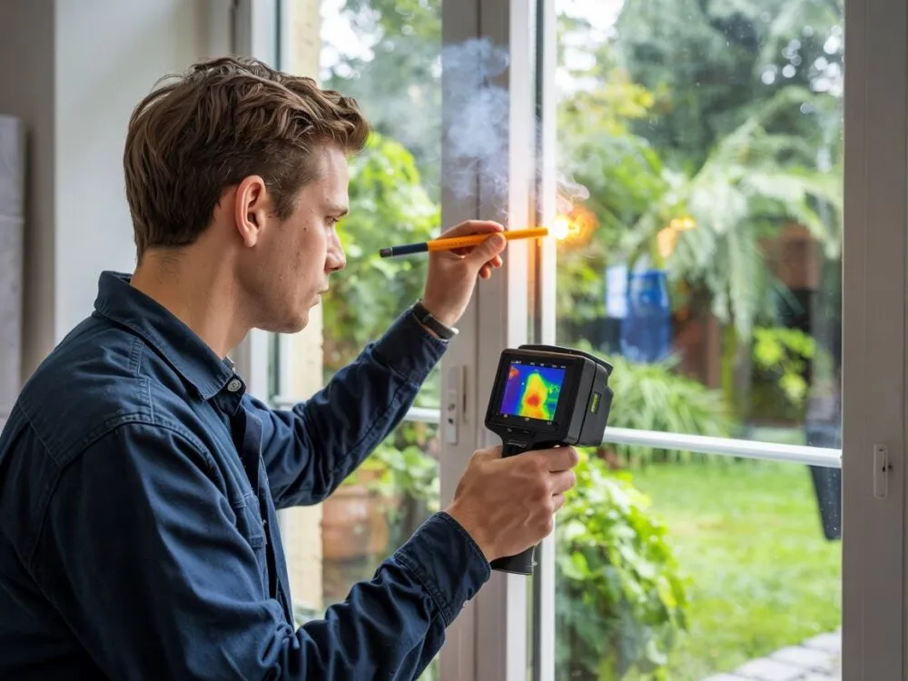 test szczelności okna kartką papieru