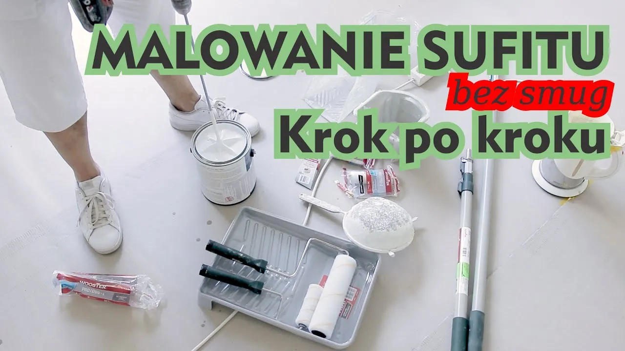 malowanie sufitu wałkiem technika