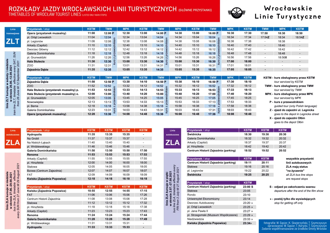 Rozkład jazdy MPK Wrocław tablica SIP