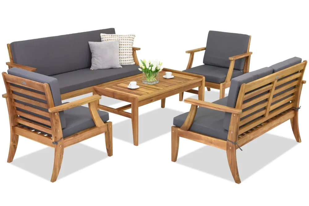 r&oacute;żne rodzaje mebli ogrodowych drewniane metalowe plastikowe